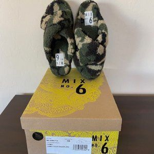 Mix No.6 Amatta Faux Shearling Slipper Camouflage Size 5M